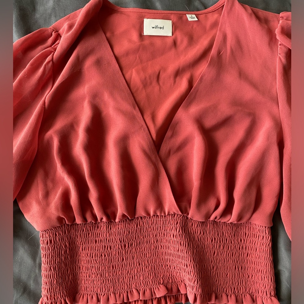 Aritzia Wistful Blouse Pink S